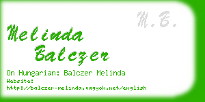 melinda balczer business card